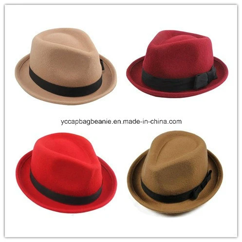 Fashion Leather Cowboy Fedora Hat