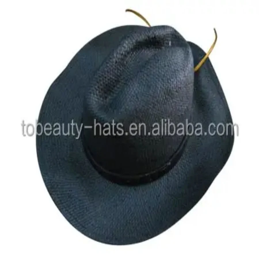 New Product Cowboy Raffia Straw Knit Hat