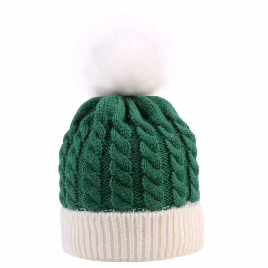 Chapéus de inverno de malha com logotipo personalizado, chapéu acrílico unissex de malha pompom, gorro para crianças, meninos e meninas, chapéu de natal, crochê, mamãe, bebê, gorro